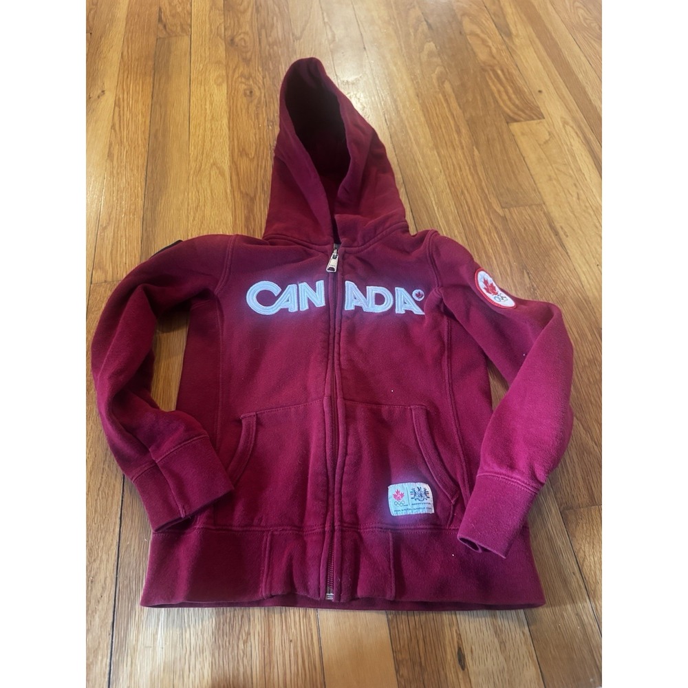 Canada Hudson's Bay 2010 Girls Size 5 Red Hoodie Special Edition Olympics
